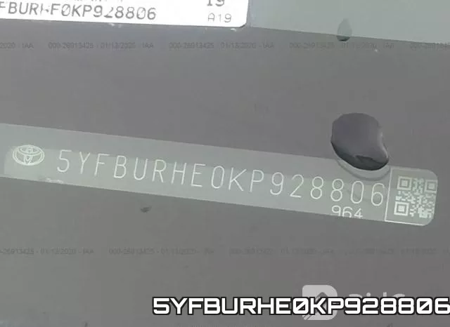 5YFBURHE0KP928806 фото 10