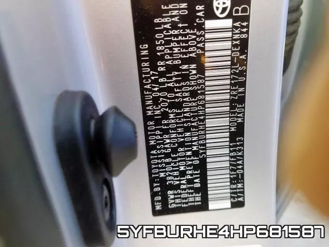 5YFBURHE4HP681587 фото 2