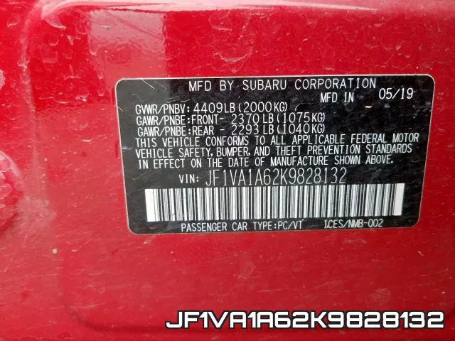 JF1VA1A62K9828132 фото 2