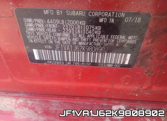 JF1VA1J62K9808902 фото 10