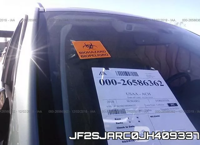JF2SJARC0JH409337 фото 8