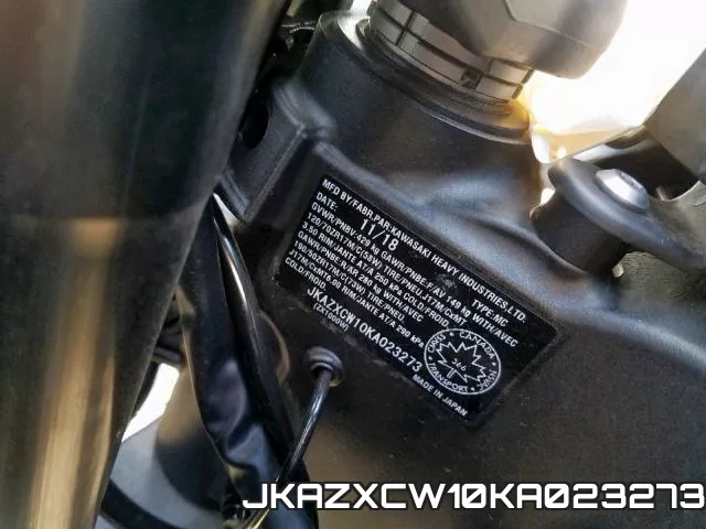 JKAZXCW10KA023273 фото 2