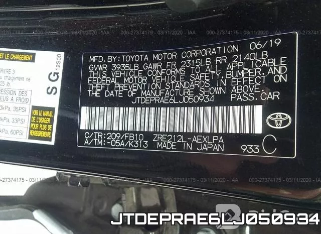 JTDEPRAE6LJ050934 фото 10