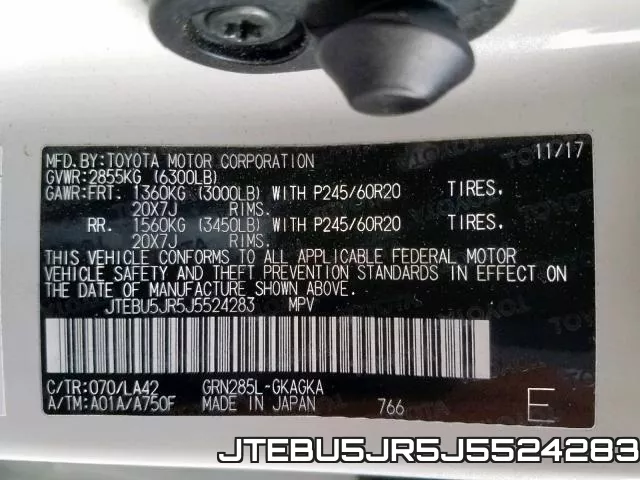 JTEBU5JR5J5524283 фото 2