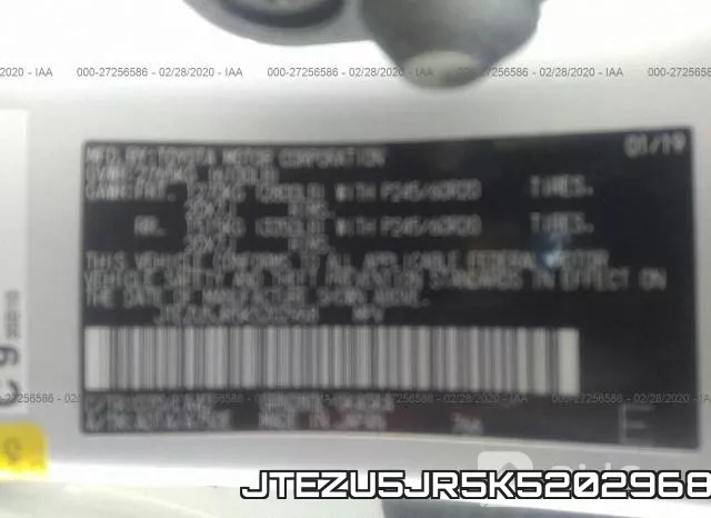 JTEZU5JR5K5202968 фото 10