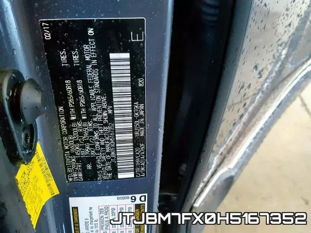 JTJBM7FX0H5167352 фото 2