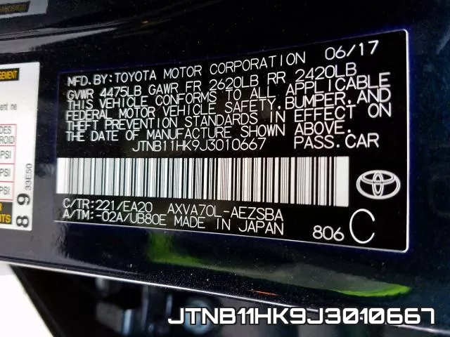 JTNB11HK9J3010667 фото 2