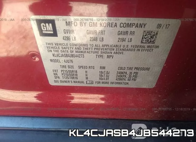 KL4CJASB4JB544273 фото 10