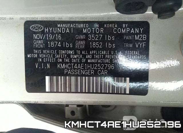 KMHCT4AE1HU252796 фото 10