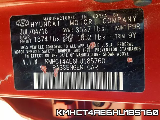 KMHCT4AE6HU185760 фото 2