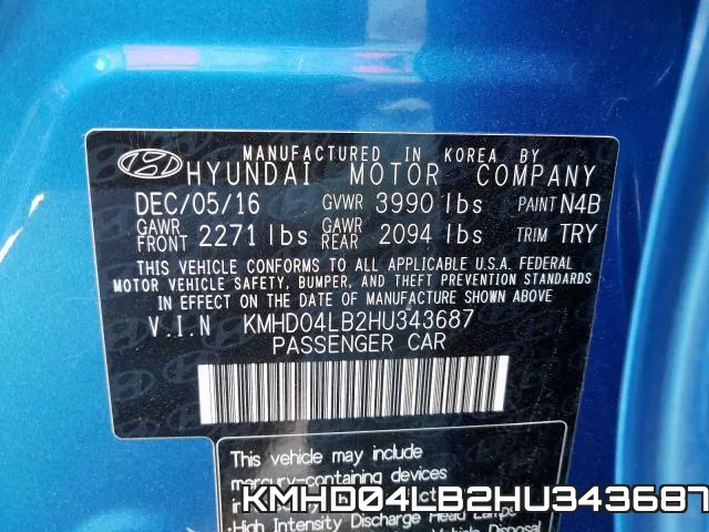 KMHD04LB2HU343687 фото 2