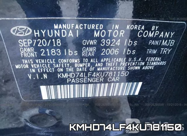 KMHD74LF4KU781150 фото 10