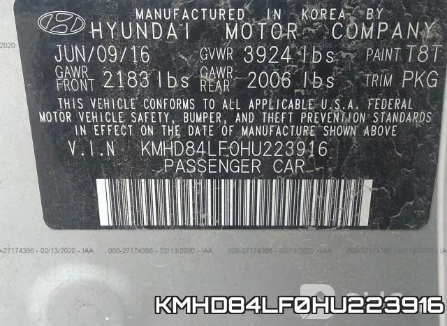 KMHD84LF0HU223916 фото 10