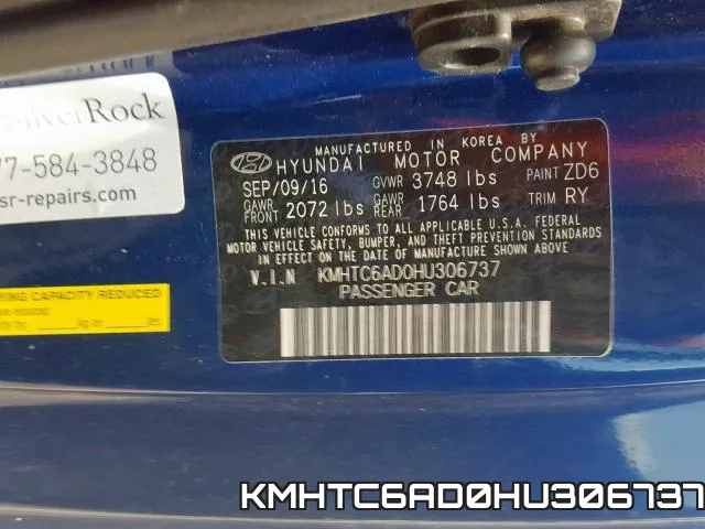 KMHTC6AD0HU306737 фото 2
