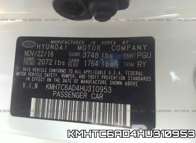 KMHTC6AD4HU310953 фото 10