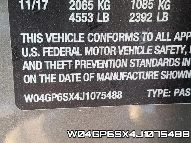 W04GP6SX4J1075488 фото 2