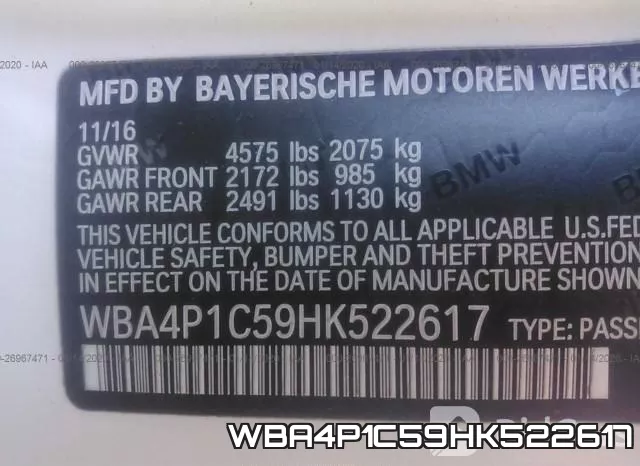 WBA4P1C59HK522617 фото 7