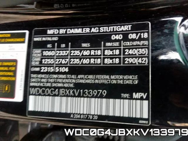 WDC0G4JBXKV133979 фото 2