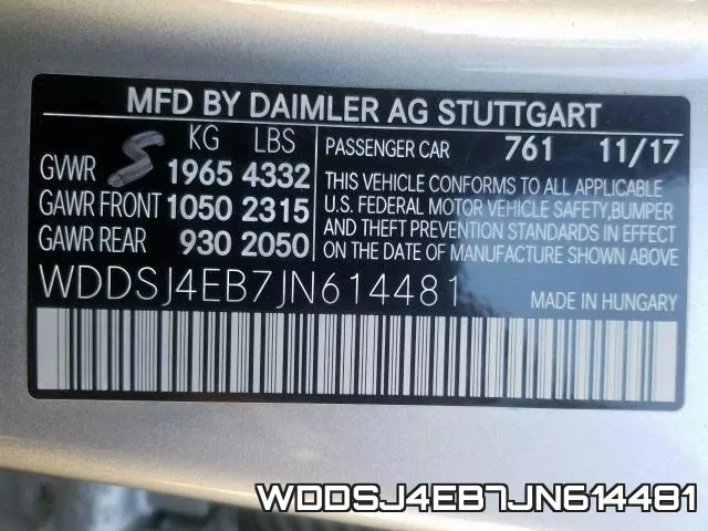 WDDSJ4EB7JN614481 фото 2