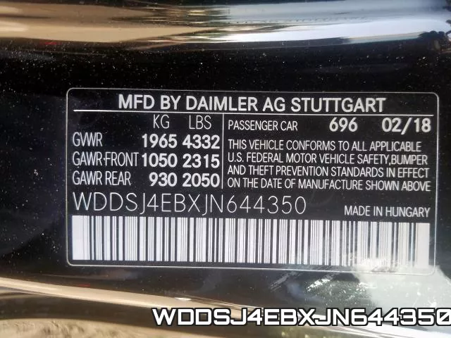 WDDSJ4EBXJN644350 фото 2