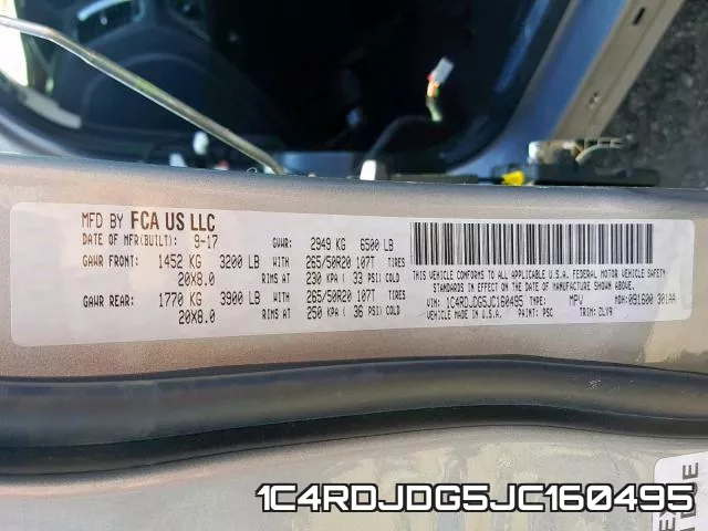 1C4RDJDG5JC160495 фото 2