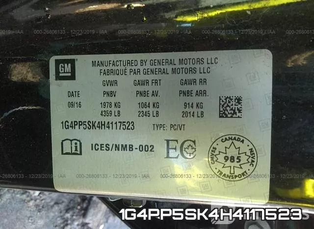 1G4PP5SK4H4117523 фото 10