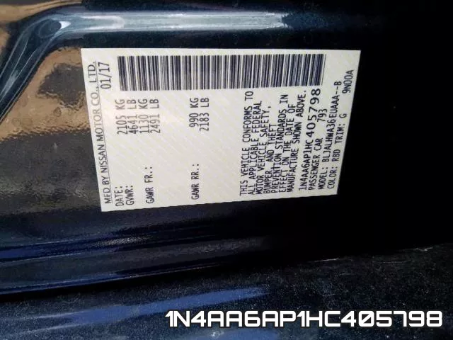 1N4AA6AP1HC405798 фото 2