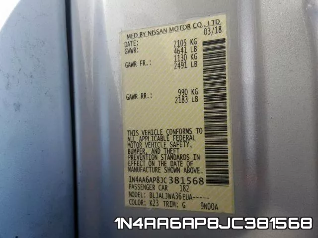 1N4AA6AP8JC381568 фото 2