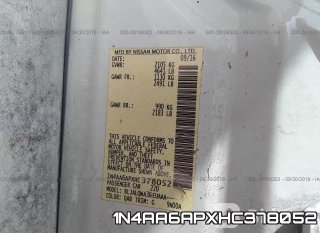 1N4AA6APXHC378052 фото 10