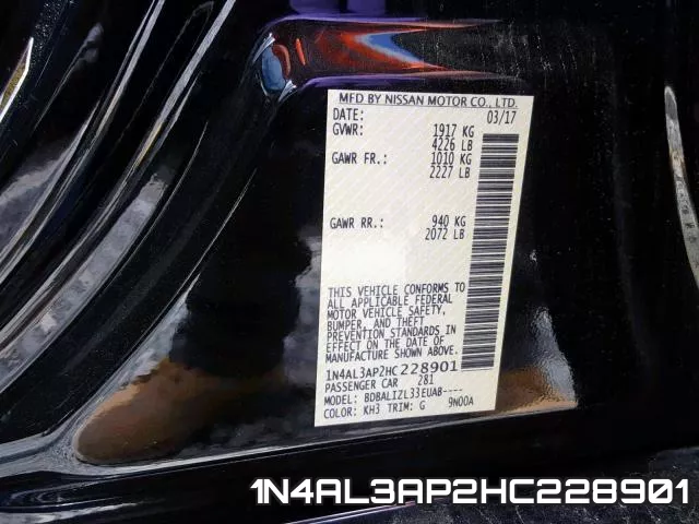 1N4AL3AP2HC228901 фото 2