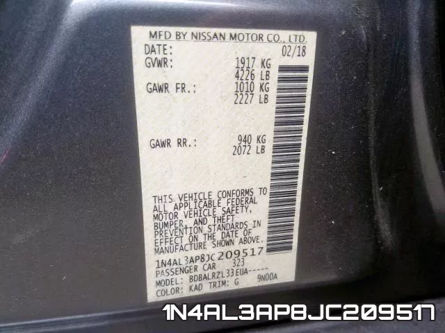 1N4AL3AP8JC209517 фото 2