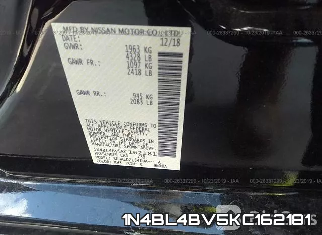 1N4BL4BV5KC162181 фото 10