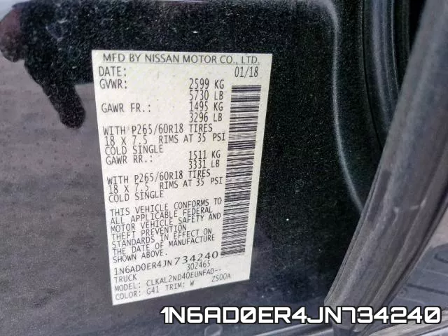 1N6AD0ER4JN734240 фото 2