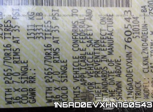 1N6AD0EVXHN760543 фото 10