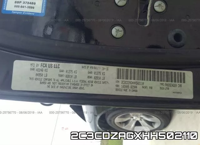 2C3CDZAGXHH502110 фото 10