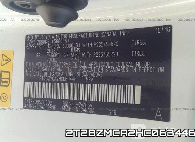 2T2BZMCA2HC063446 фото 10