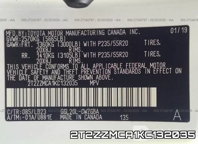 2T2ZZMCA1KC132035 фото 10