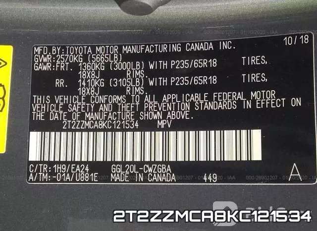 2T2ZZMCA8KC121534 фото 10