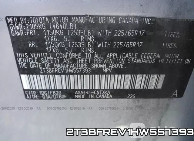 2T3BFREV1HW557393 фото 10