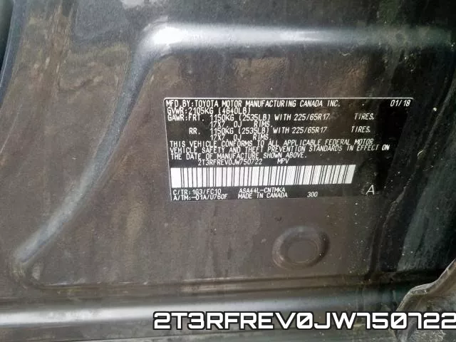 2T3RFREV0JW750722 фото 2
