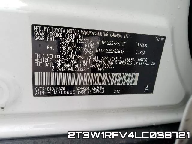 2T3W1RFV4LC038721 фото 2