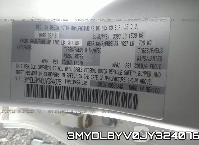 3MYDLBYV0JY324076 фото 10