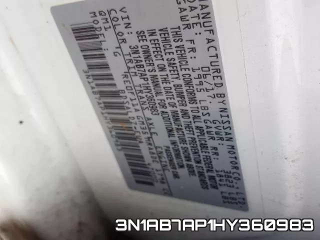 3N1AB7AP1HY360983 фото 2