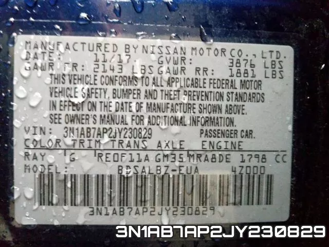 3N1AB7AP2JY230829 фото 2