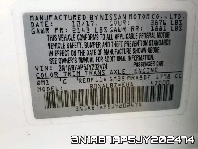 3N1AB7AP5JY202474 фото 2