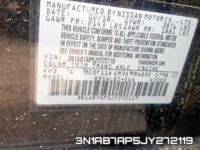 3N1AB7AP5JY272119 фото 2