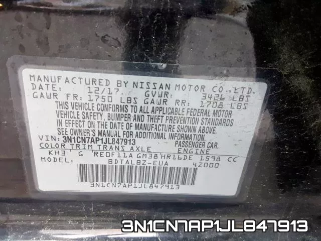 3N1CN7AP1JL847913 фото 2
