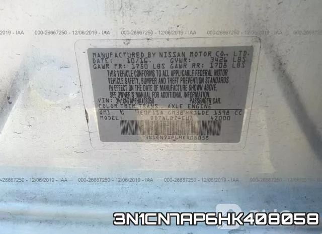 3N1CN7AP6HK408058 фото 10