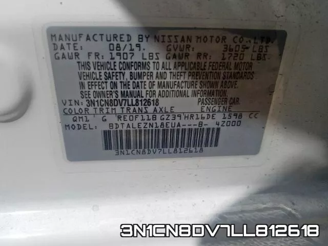 3N1CN8DV7LL812618 фото 2
