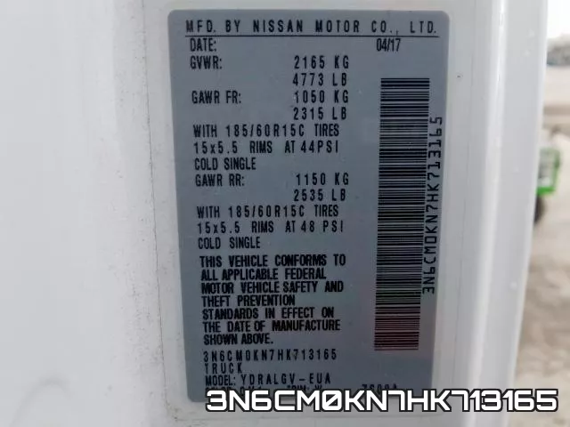 3N6CM0KN7HK713165 фото 2